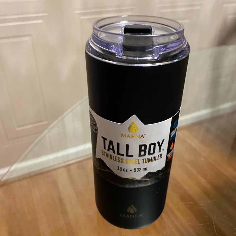- Brand New 18Oz, Tall Boy Manna Pink Steinless Steel Tumbler,